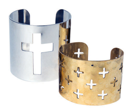 Forever 21 silver cuff with cross 4.80 and gold cuff with crosses 6 ...