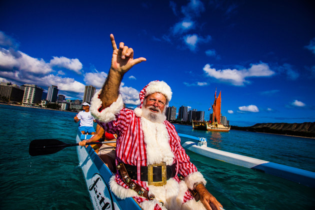 Getting festive in Waikiki is possible—it just involves a little island twist. PHOTO: COURTESY OUTRIGGER