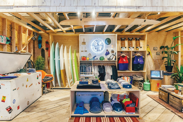 Urban outfitters' salt surf pop-up, in space ninety 8.  PHOTO: COURTESY DRIELY S.